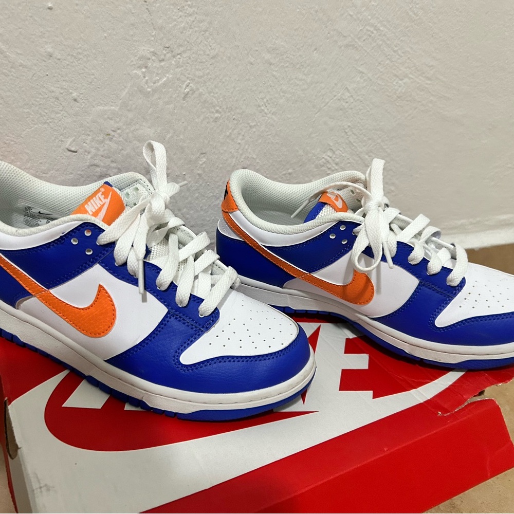 Nike Kids' White, Blue, and Orange Sneakers